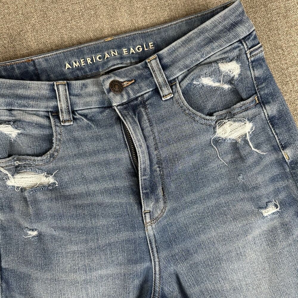 American Eagle Curvy High Rise Jegging Jeans Women 6R Distressed Stretch Pants